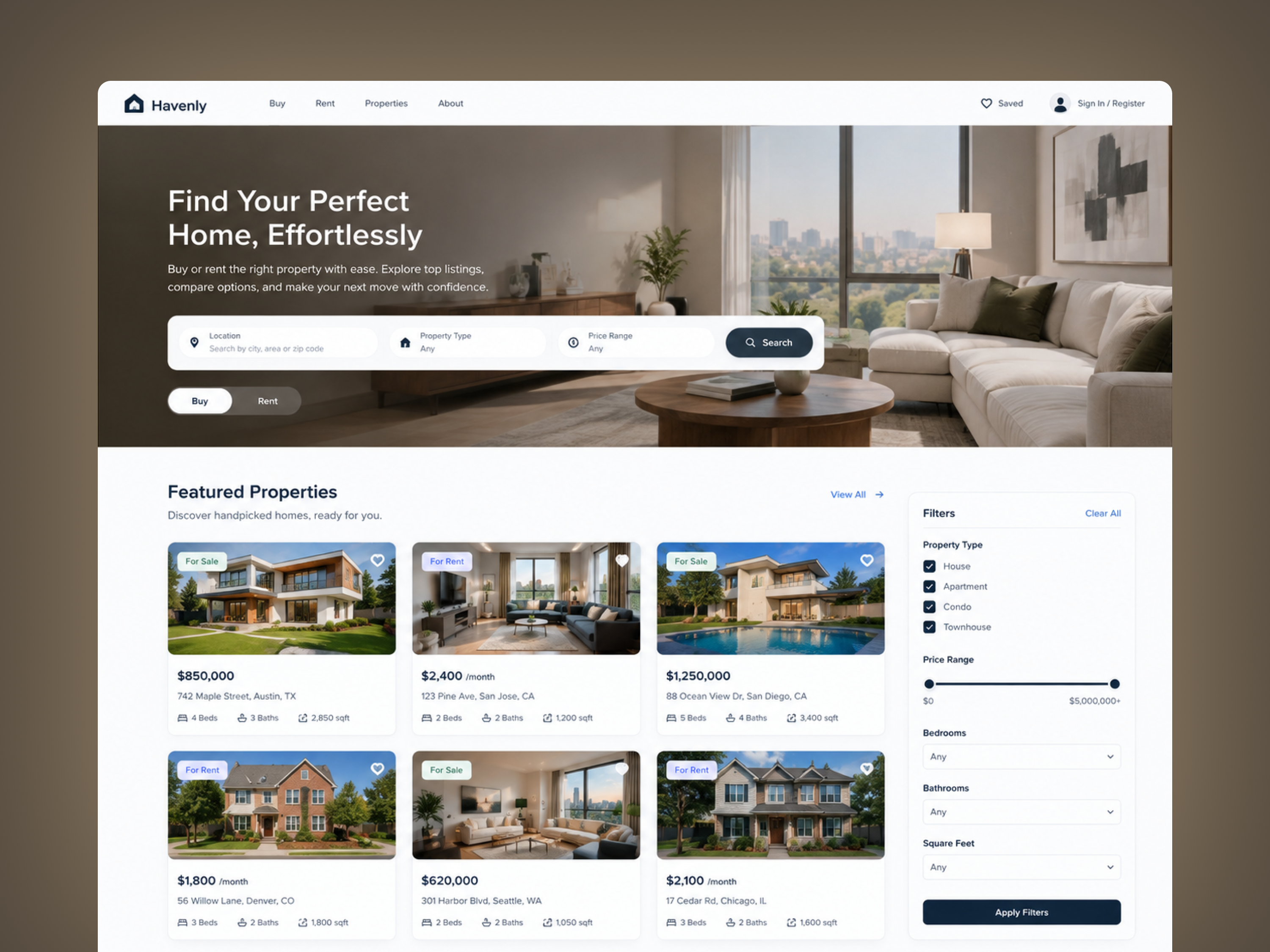 Property Listings Platform